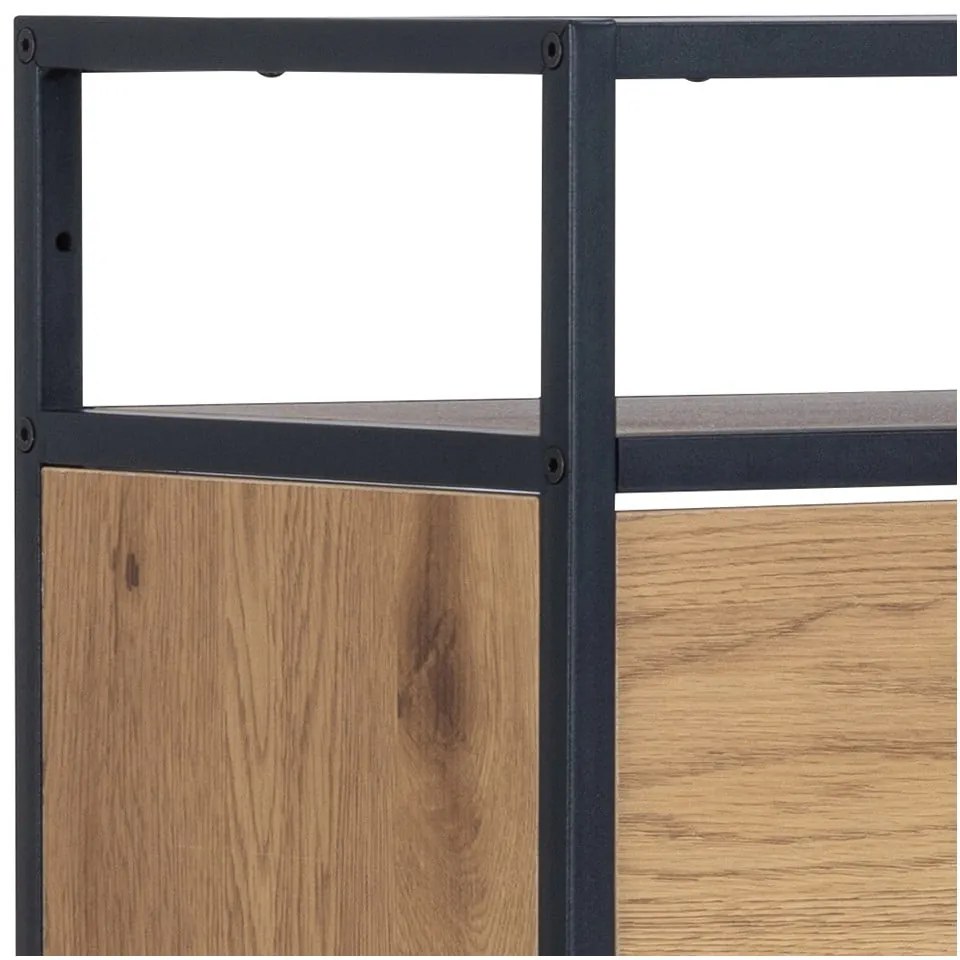 Накланяща се стойка за обувки от дъбов декор в естествен цвят Seaford – Actona