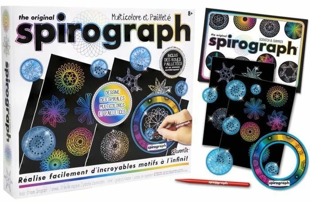 Комплект за Рисуване Spirograph Silverlit Черен