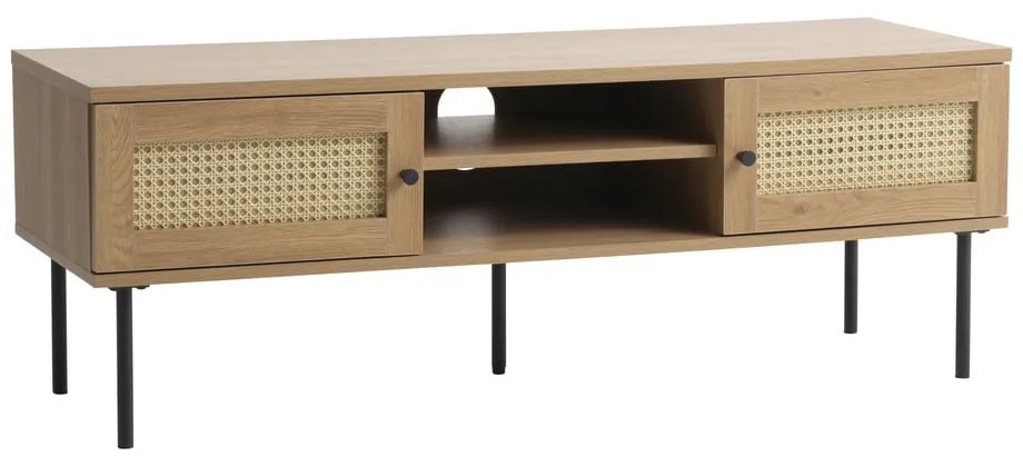 Маса за телевизор от декор от дъб в естествен цвят 120x43 cm Pensacola – Unique Furniture