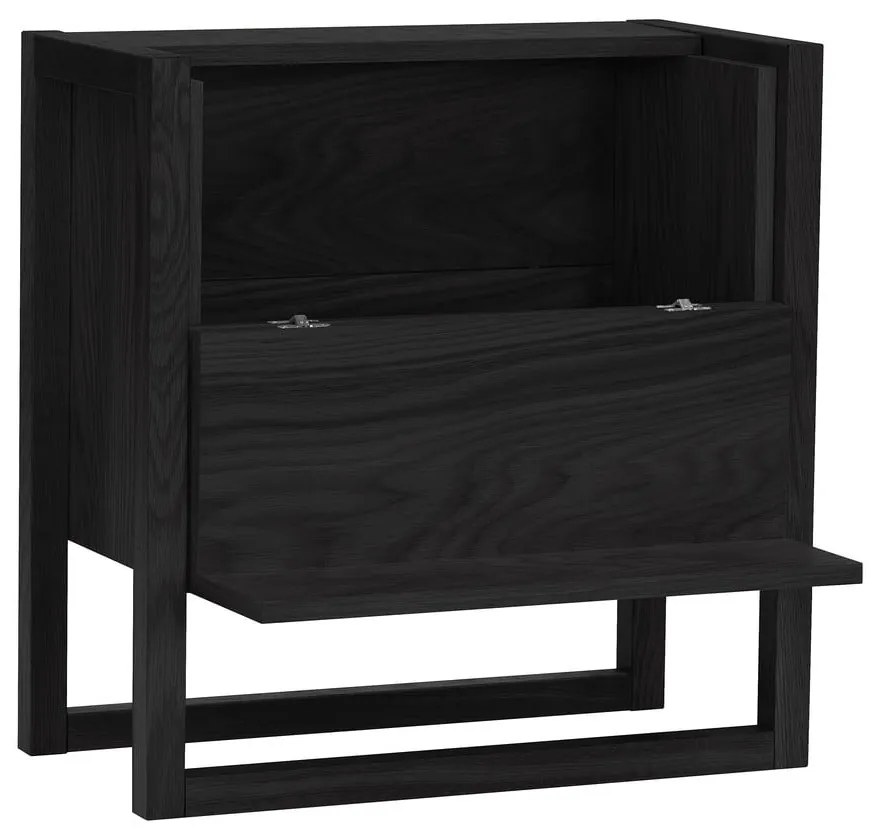 Черна дъбова стойка за вино 59x60 cm NewEst - Woodman