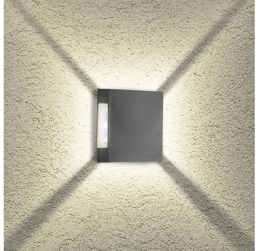 Brilagi - LED външно стенно осветително тяло QUADRAY LED/4W/230V антрацит IP65