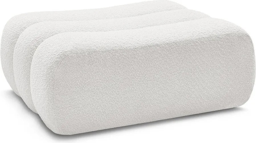 Бяла табуретка от прежда с примки от букле Azra – Bobochic Paris