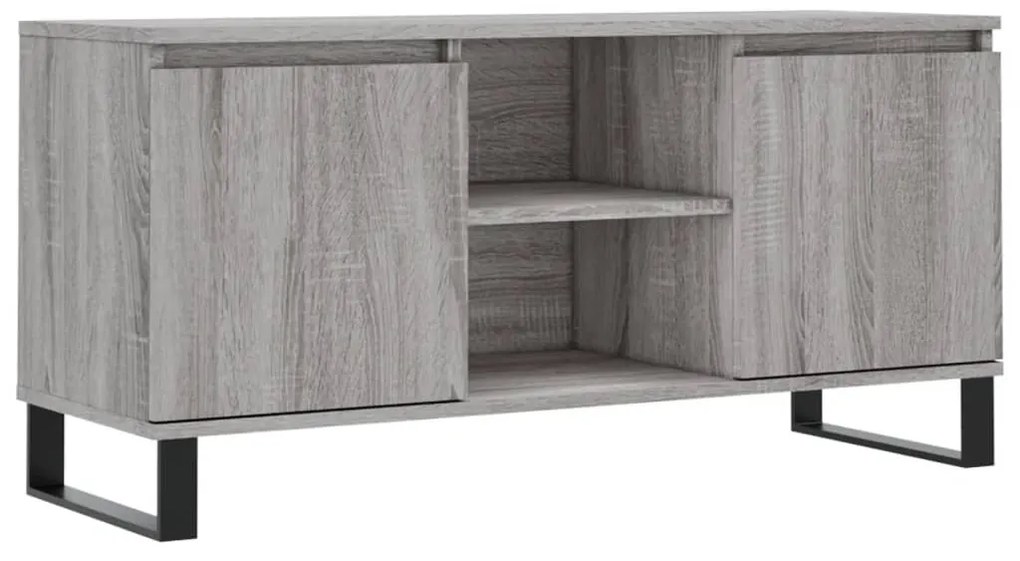 827026 vidaXL ТВ шкаф, сив сонома, 104x35x50 см, инженерно дърво