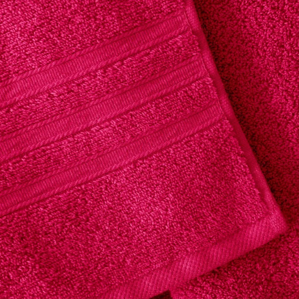 Тъмнорозови памучни хавлии и кърпи за баня в комплект 6 бр. от тери Zero Twist – Catherine Lansfield