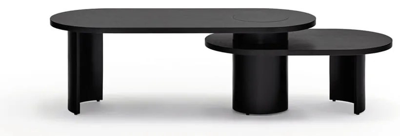 Черна масичка за кафе в пепел 120x50 cm Nori - Teulat