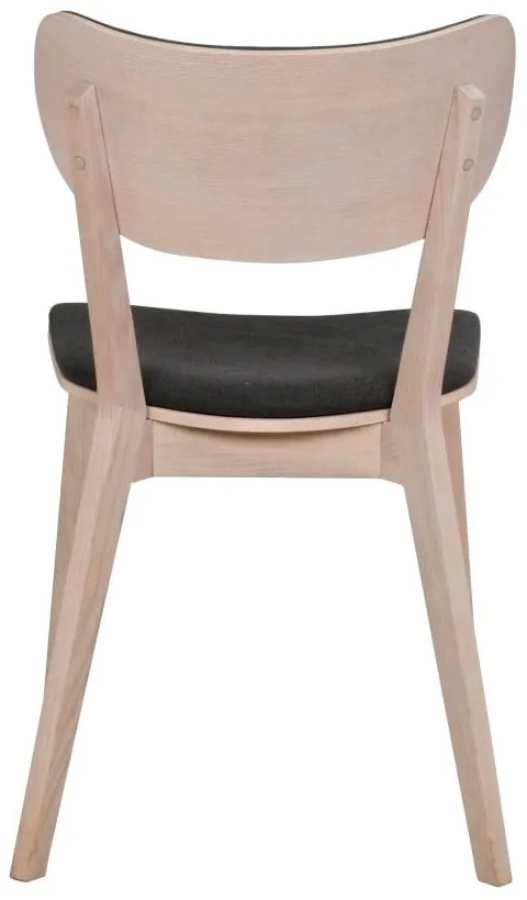 Светлокафяв дъбов трапезен стол с тъмносива седалка Cato - Rowico