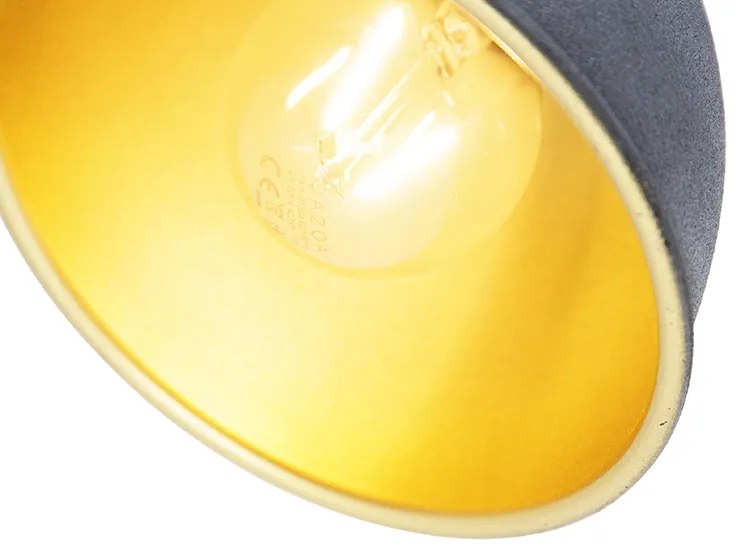 Индустриален стенен аплик бетон с мед регулируем - Liko