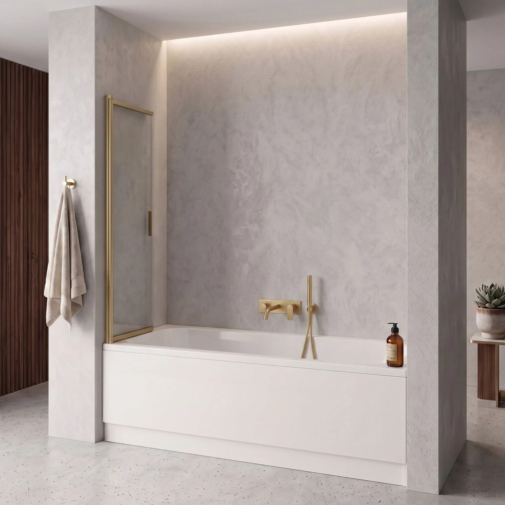 Плъзгащ се параван за вана REA Dario Brush Gold 80