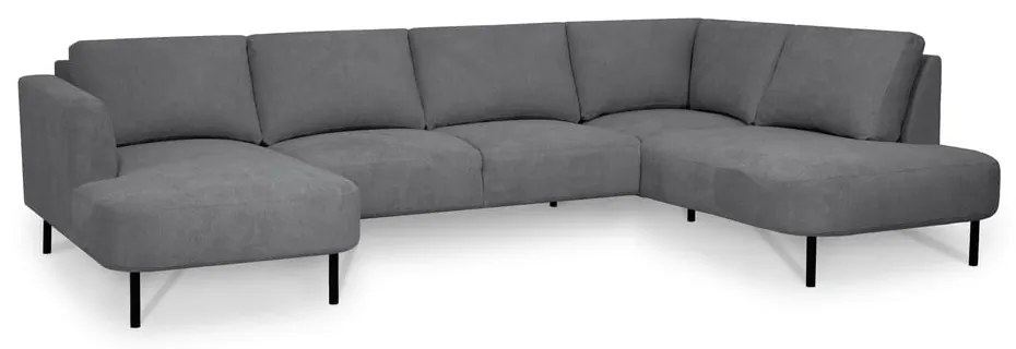 Тъмносив ъглов диван (десен ъгъл/"U" форма) Hero – Scandic