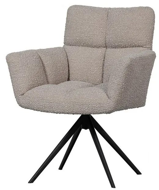 Бежов тапициран трапезен стол Vinny – WOOOD