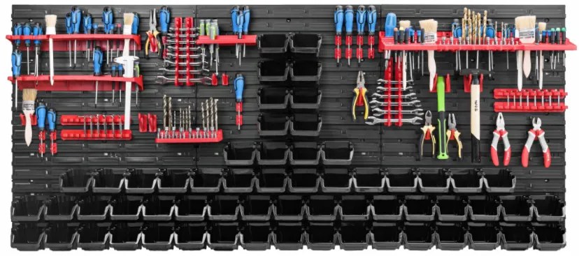 Стена за инструменти 172x78 см + 60 кутии