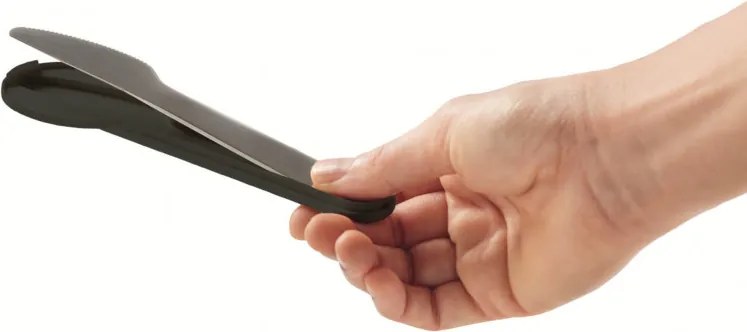 Комплект прибори за хранене Lekue On The Go 1010238, 4 части, Калъф за съхранение, -20°C / +100°C, Неръждаема стомана, Черен