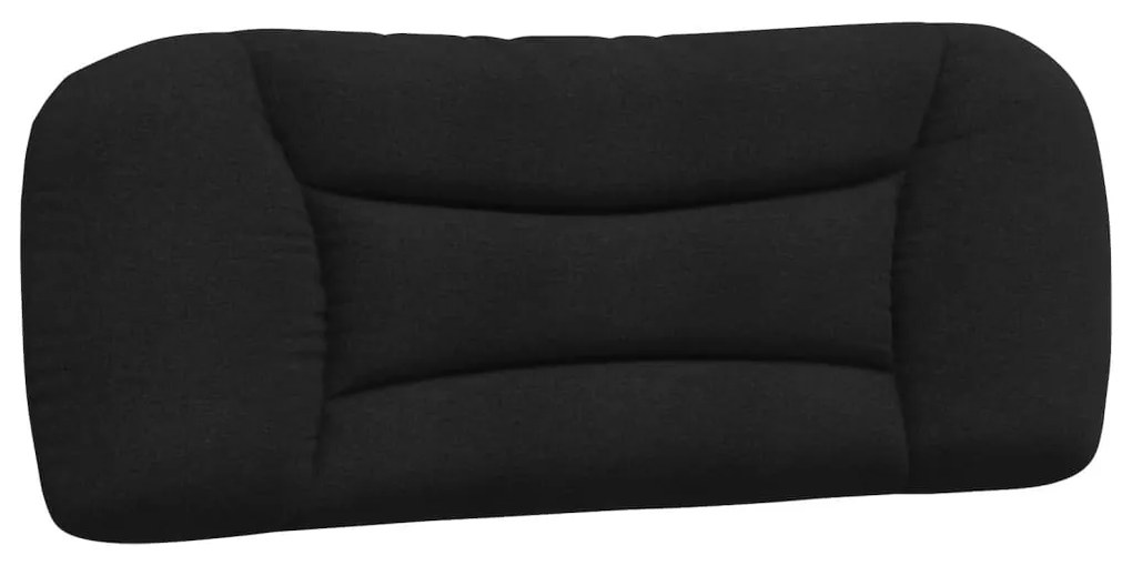 374551 vidaXL Мека табла за легло Hvar, черна, 100 см, плат