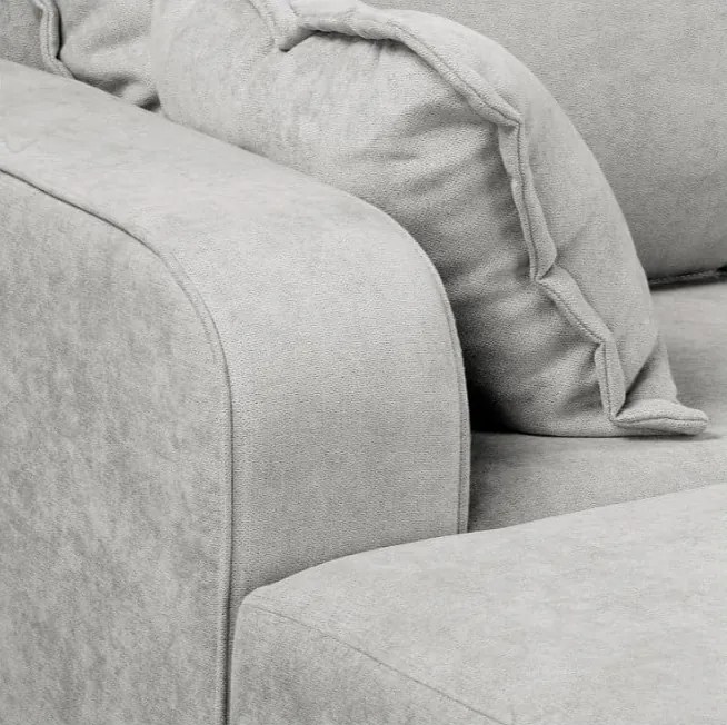 Светлосив ъглов диван (ляв ъгъл) Beata - Ropez