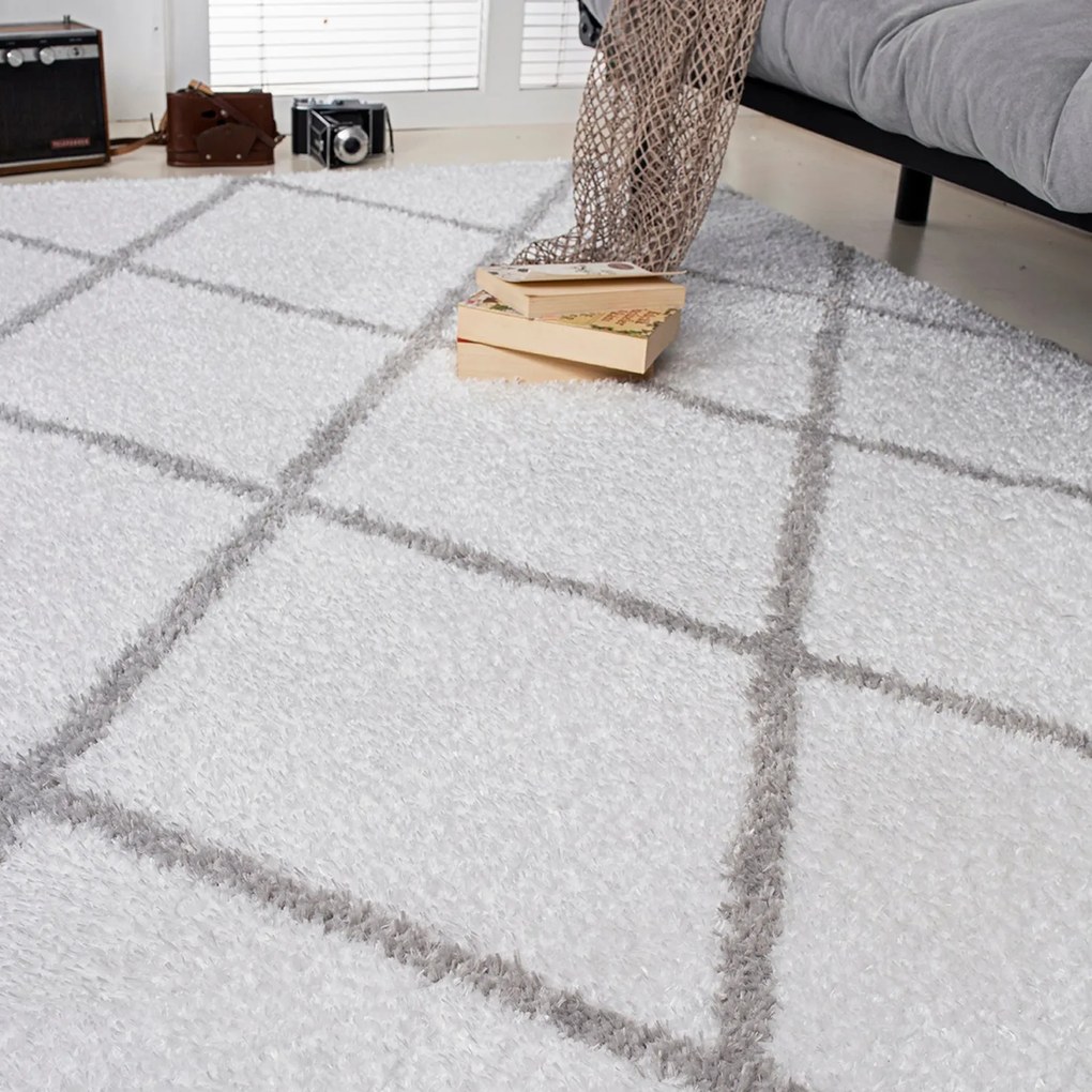 Килим за антре (80 x 300) Puffy 7752 Бял
Сив