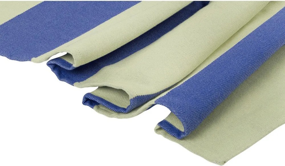 Светложълта/синя памучна плажна кърпа 100x160 cm Su – noo.ma