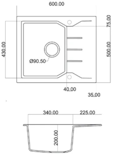 Измийте Sanitec 60 1B 1D-Graphite