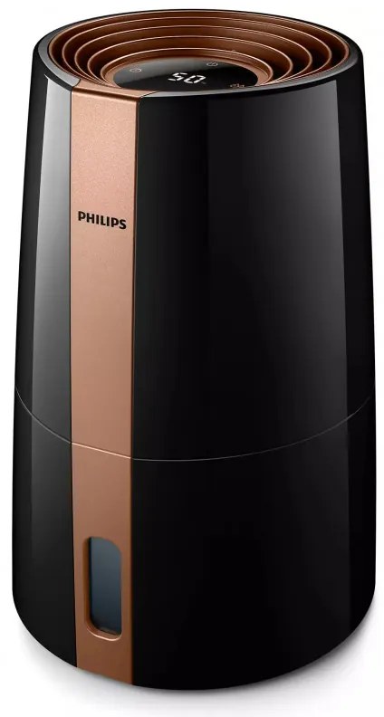 Овлажнител за въздух Philips HU3918/10, До 45 м2, 300 мл/ч, 3 л, 3 степени, Nanocloud, LED дисплей, Нощен режим, Черен