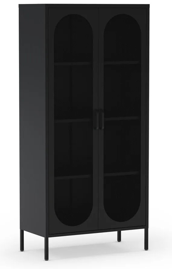 Черно метално шкафче 80x170x40 cm Diora – Marckeric