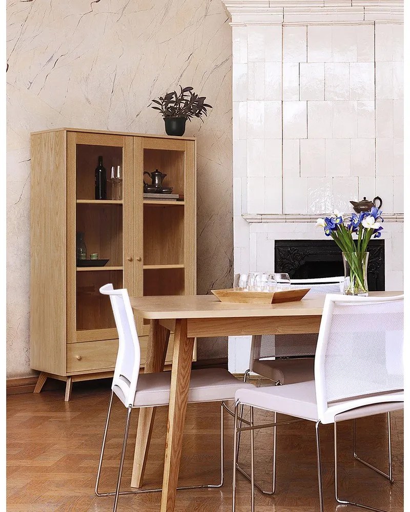 Витрина от декор от дъб естествена 100x170 cm Kensal – Woodman