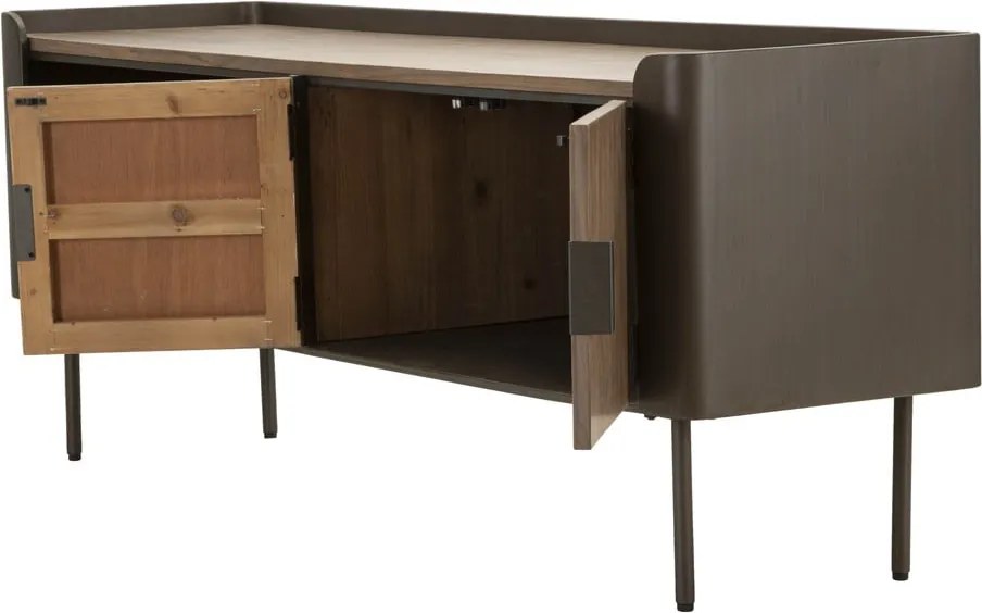 Кафява маса за телевизор от масивна ела 150x58 cm Toronto – Mauro Ferretti