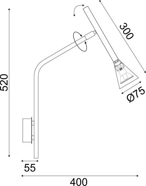 стенна лампа Clouzot 1Осветление-Gold