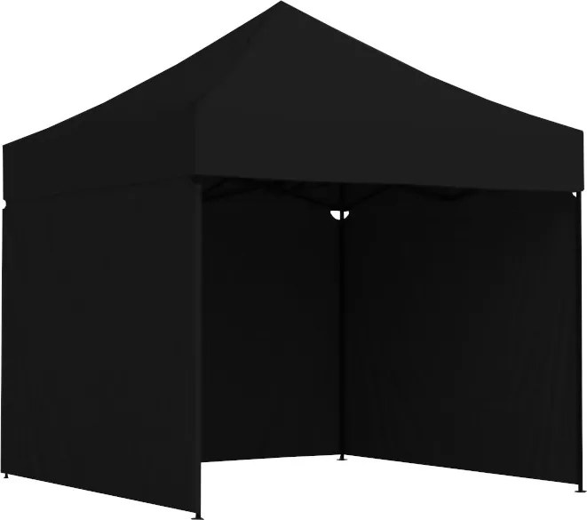 Тристенна парти палатка без прозорци Черен 3m x 3m