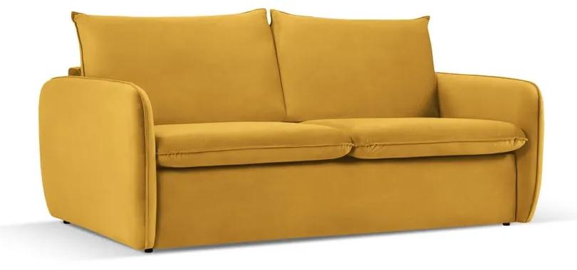 Кадифен разтегателен диван в горчица 214 cm Vienna - Cosmopolitan Design