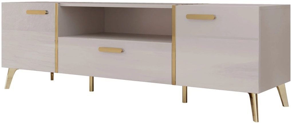 ТВ стойка Picru 2D1SZ-Бяло Gualistero