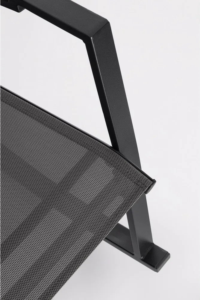 Антрацитен метален градински стол Ercolano – Bizzotto