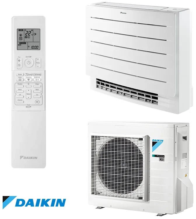 Инверторен климатик Daikin Perfera FVXM50B + RXM50A9, 18000 BTU, 36 м2, А++, Подово тяло, Wi-Fi, R-32, Бял