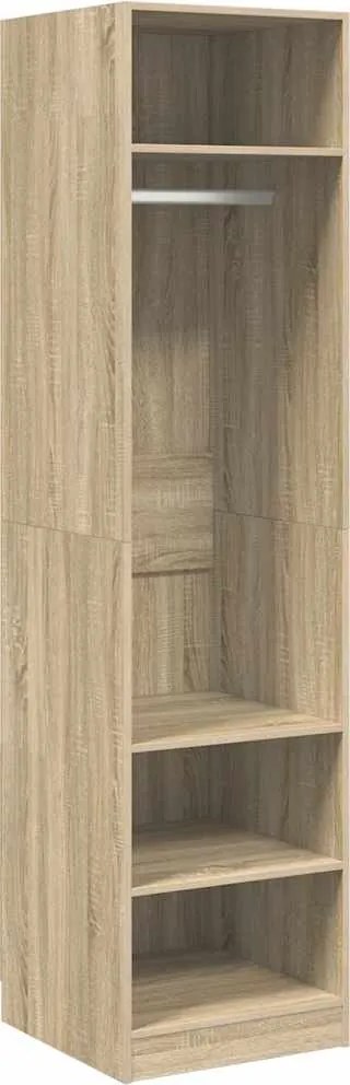 800237 vidaXL Гардероб, дъб сонома, 50x50x200 см, инженерно дърво