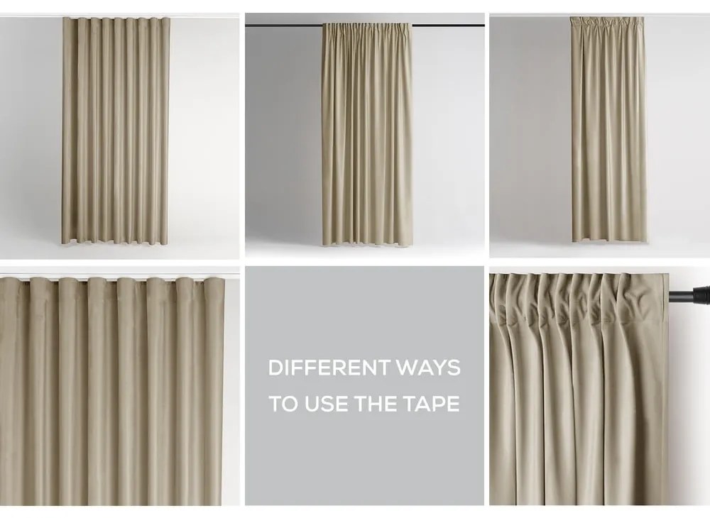 Кафяво/бежово dimout перде 140x245 cm Pleat – Restilo