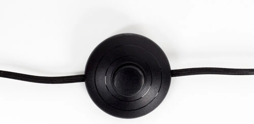 Черна подова лампа с метален абажур (височина 135 cm) Hajo – White Label