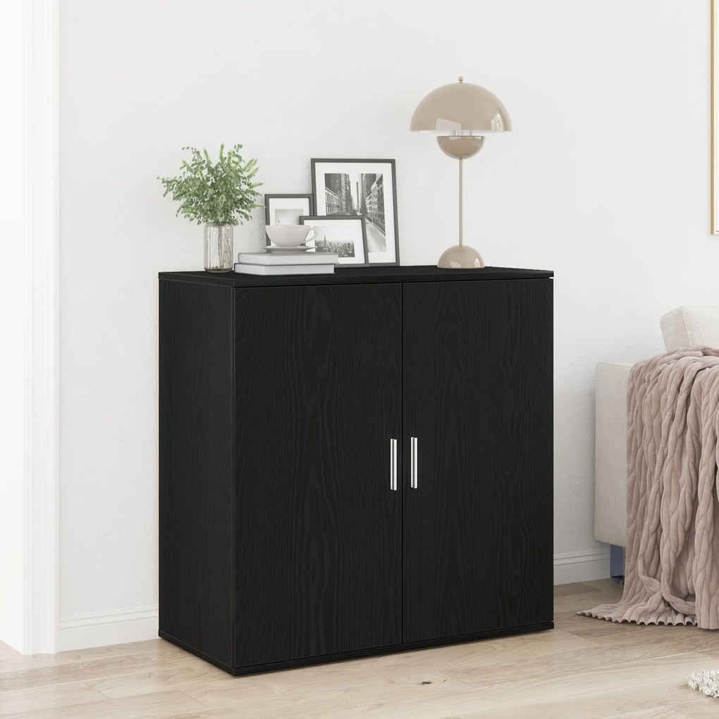 Sonata H странична маса Черен дъб 79x38x80 см Инженерна дървесина