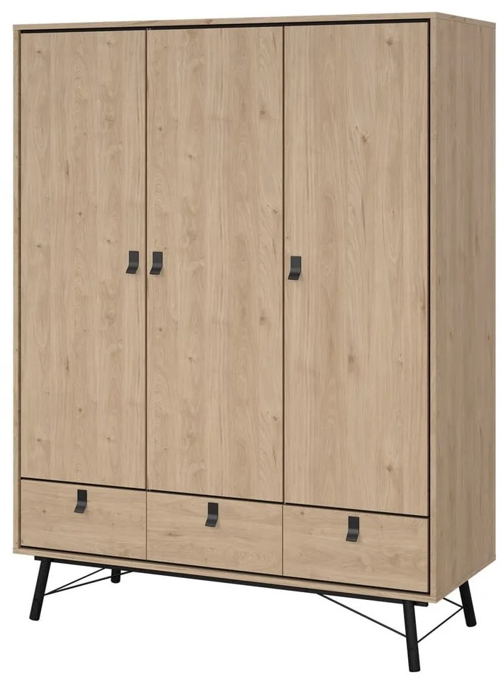 Гардероб с дъбов декор в естествен цвят 150x200 cm Ry - Tvilum