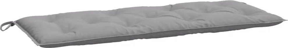 Възглавница за градинска пейка сива 120x50x7 см оксфорд плат