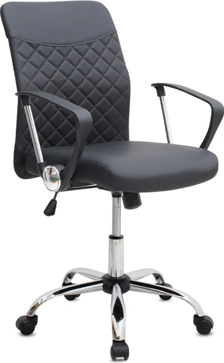 Офисен стол Avelon с PU кожа в черен цвят 60x56x94/103см.