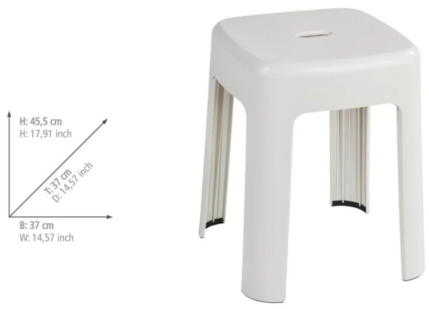 Бяла табуретка Аляска - Wenko
