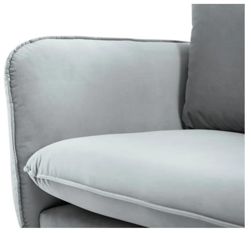 Кресло от светлосиво кадифе Vienna - Cosmopolitan Design