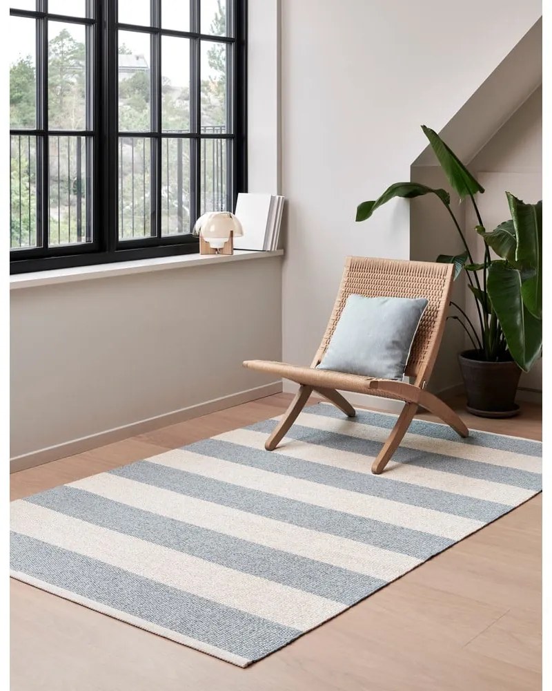 Светлосиня и кремава пътека за открито и закрито 70x225 cm Bob Blue Fog – Pappelina