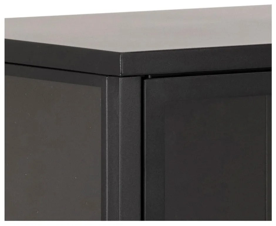 Черен метален шкаф за витрини 80x99 cm Newcastle - Actona