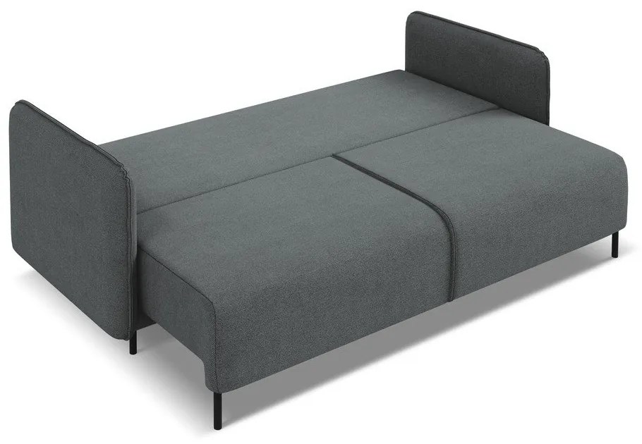 Тъмносив разтегателен диван с място за съхранение 226 cm Luana – Makamii