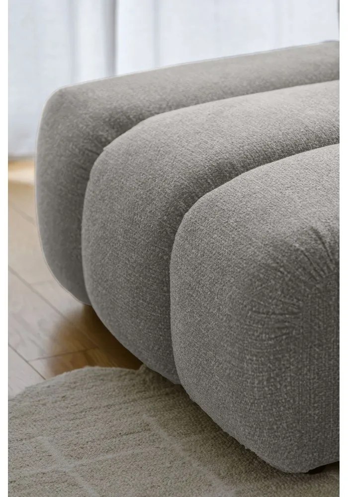 Светлосив ъглов диван (ляв ъгъл) Shell – Miuform