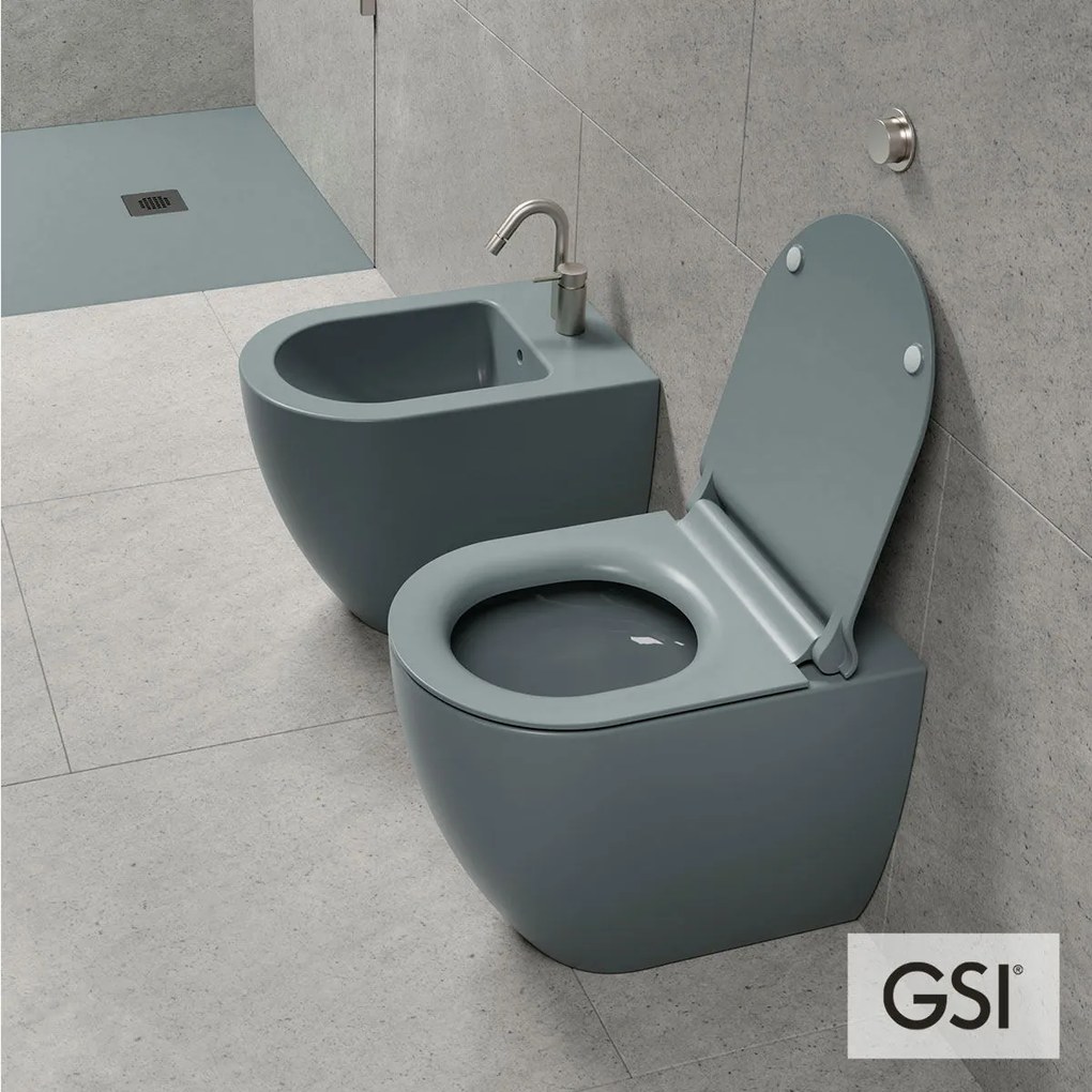 Мивка Pura/55 Swirlflush с капак Super Slim MS86SC GSI-Синьо