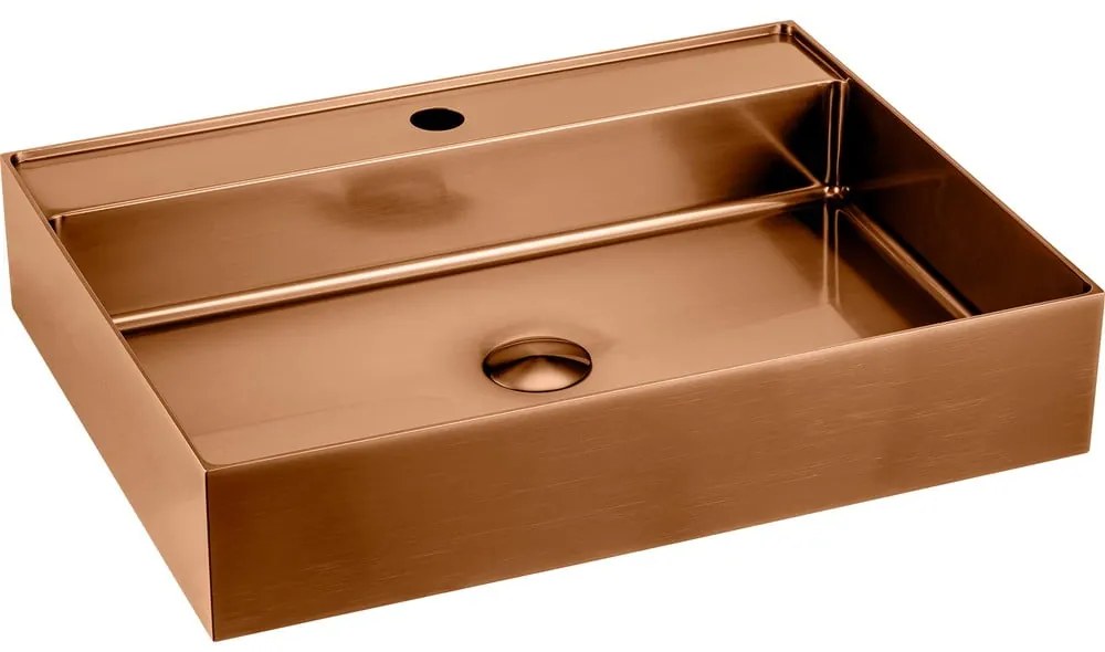 Мивка от неръждаема стомана в меден цвят 55x42 cm Aurum – Sapho