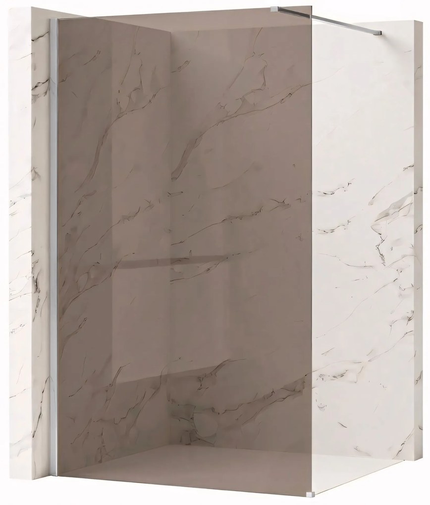 Параван за душ Rea Flexi Brown / Chrome 140