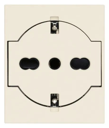 VIMAR 30211.C Плосък контакт SICURY Linea, 2P+E P40, унив. стандарт, с детска защита, 2М, Canvas,