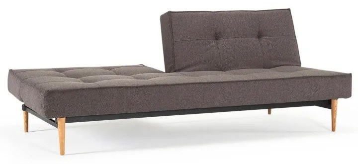 Тъмносив разтегателен диван с дървена основа Flashtex Dark Grey Splitback - Innovation