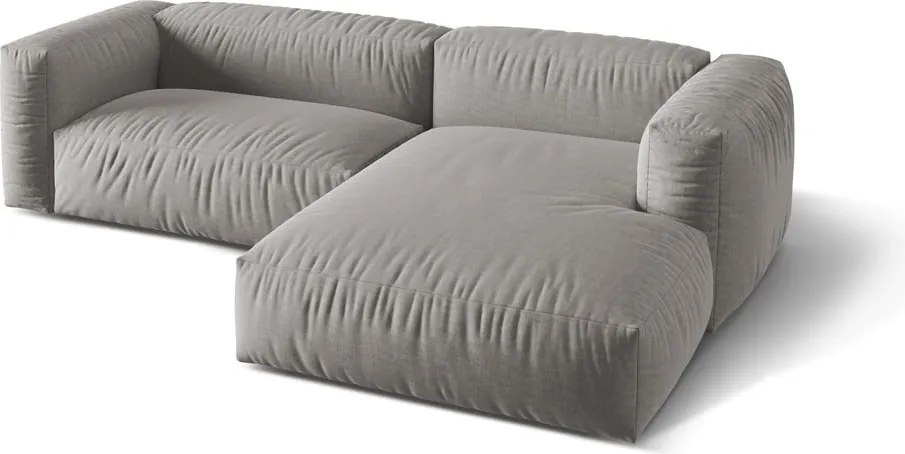 Светлосив модулен ъглов диван (десен ъгъл) Martina – Micadoni Home